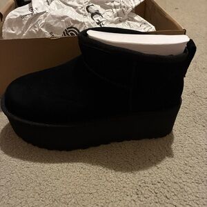 Women's Black Platform Ankle Boots